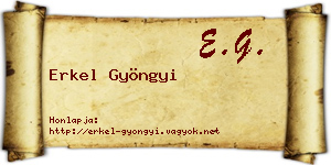 Erkel Gyöngyi névjegykártya