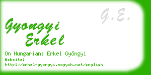 gyongyi erkel business card